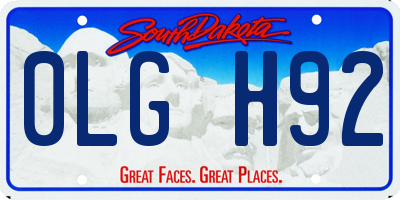 SD license plate 0LGH92