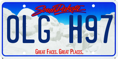 SD license plate 0LGH97