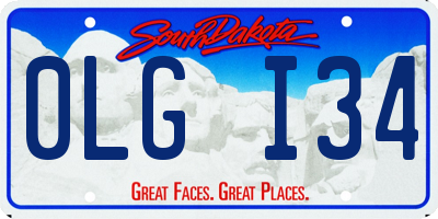 SD license plate 0LGI34