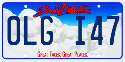 SD license plate 0LGI47
