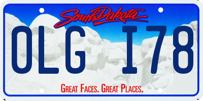 SD license plate 0LGI78