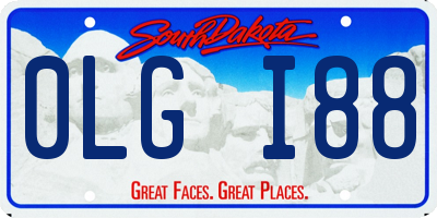 SD license plate 0LGI88