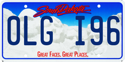 SD license plate 0LGI96
