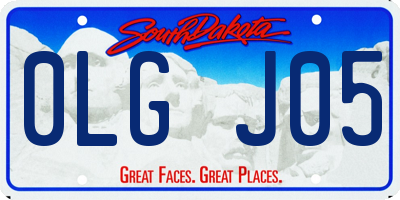 SD license plate 0LGJ05