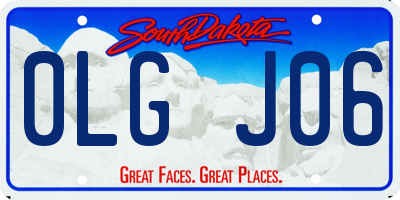 SD license plate 0LGJ06