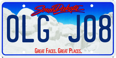 SD license plate 0LGJ08