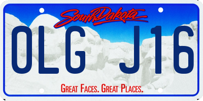 SD license plate 0LGJ16