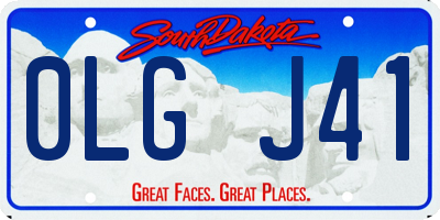 SD license plate 0LGJ41