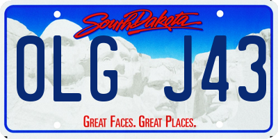 SD license plate 0LGJ43