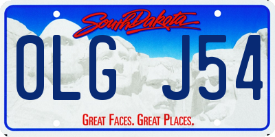SD license plate 0LGJ54