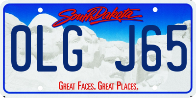 SD license plate 0LGJ65