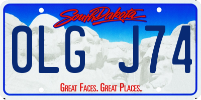 SD license plate 0LGJ74