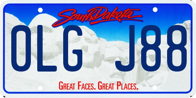 SD license plate 0LGJ88