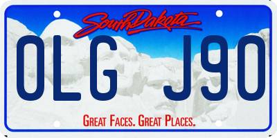 SD license plate 0LGJ90