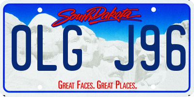 SD license plate 0LGJ96