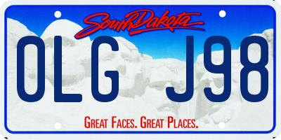 SD license plate 0LGJ98
