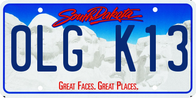 SD license plate 0LGK13