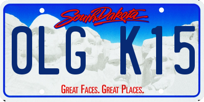 SD license plate 0LGK15