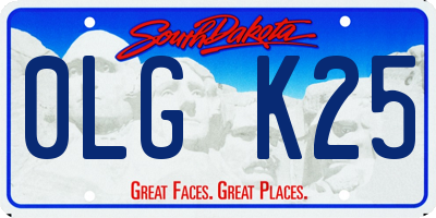 SD license plate 0LGK25