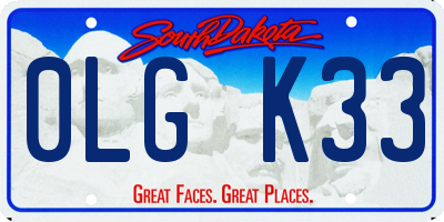 SD license plate 0LGK33