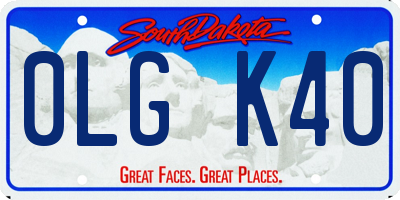 SD license plate 0LGK40