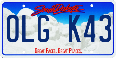 SD license plate 0LGK43