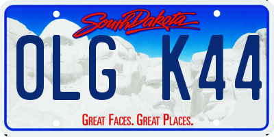 SD license plate 0LGK44