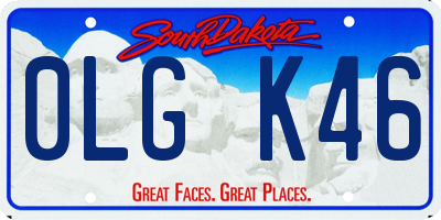 SD license plate 0LGK46