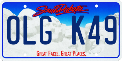 SD license plate 0LGK49