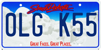 SD license plate 0LGK55