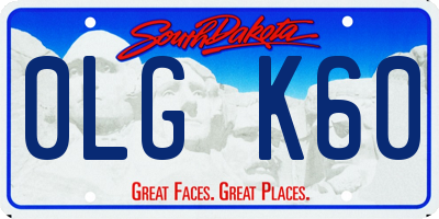 SD license plate 0LGK60