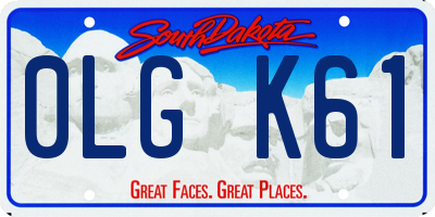 SD license plate 0LGK61