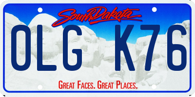SD license plate 0LGK76