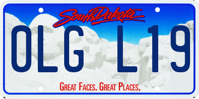 SD license plate 0LGL19