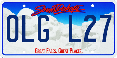 SD license plate 0LGL27