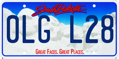 SD license plate 0LGL28