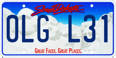 SD license plate 0LGL31