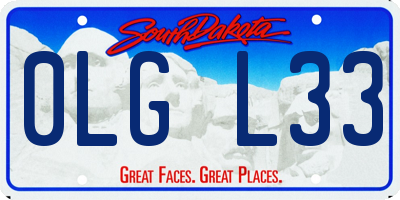 SD license plate 0LGL33