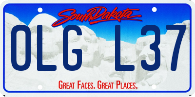 SD license plate 0LGL37
