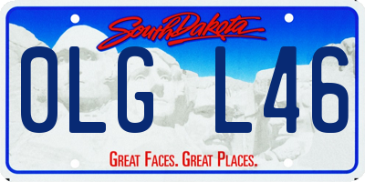 SD license plate 0LGL46