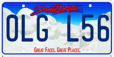 SD license plate 0LGL56