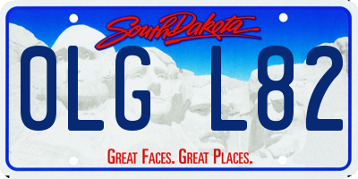 SD license plate 0LGL82
