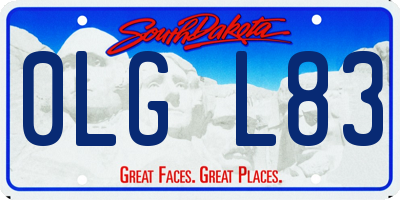 SD license plate 0LGL83