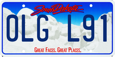 SD license plate 0LGL91