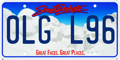 SD license plate 0LGL96