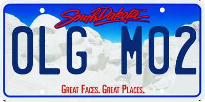 SD license plate 0LGM02