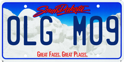 SD license plate 0LGM09