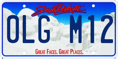 SD license plate 0LGM12