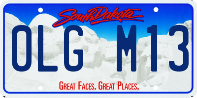 SD license plate 0LGM13