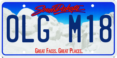 SD license plate 0LGM18